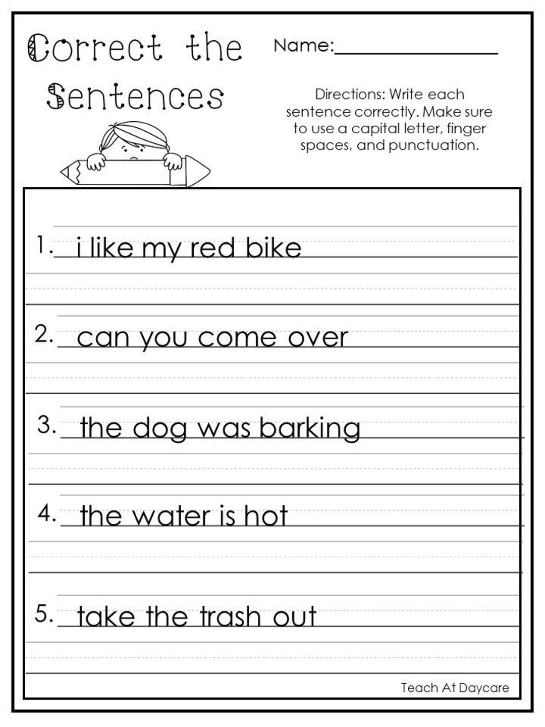 10 Printable Correct The Sentences Worksheets 1st 2nd Grade ELA Worksheets Etsy 10 Printable Correct The Sentences Worksheets 1st 2nd Grade ELA Worksheets Etsy