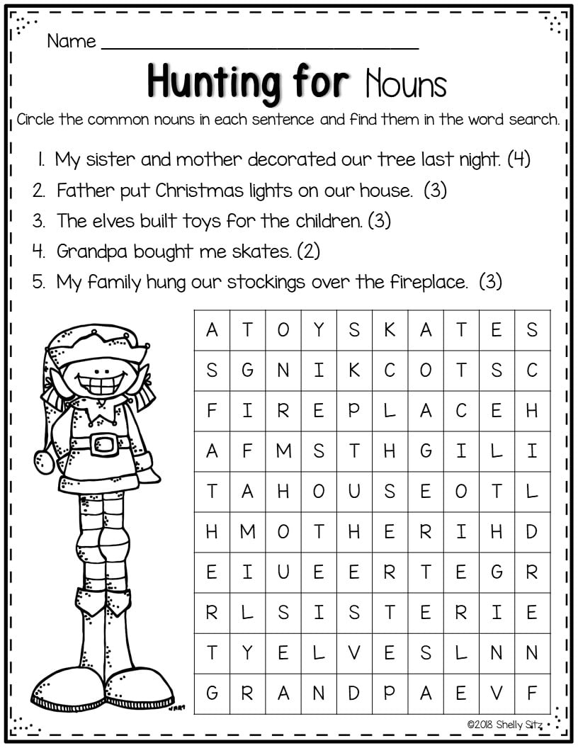 13 Free Christmas Worksheets For Second Grade Second Grade Teaching Blog 2nd Grade Summer Review Worksheets Math Language Digital Download Etsy