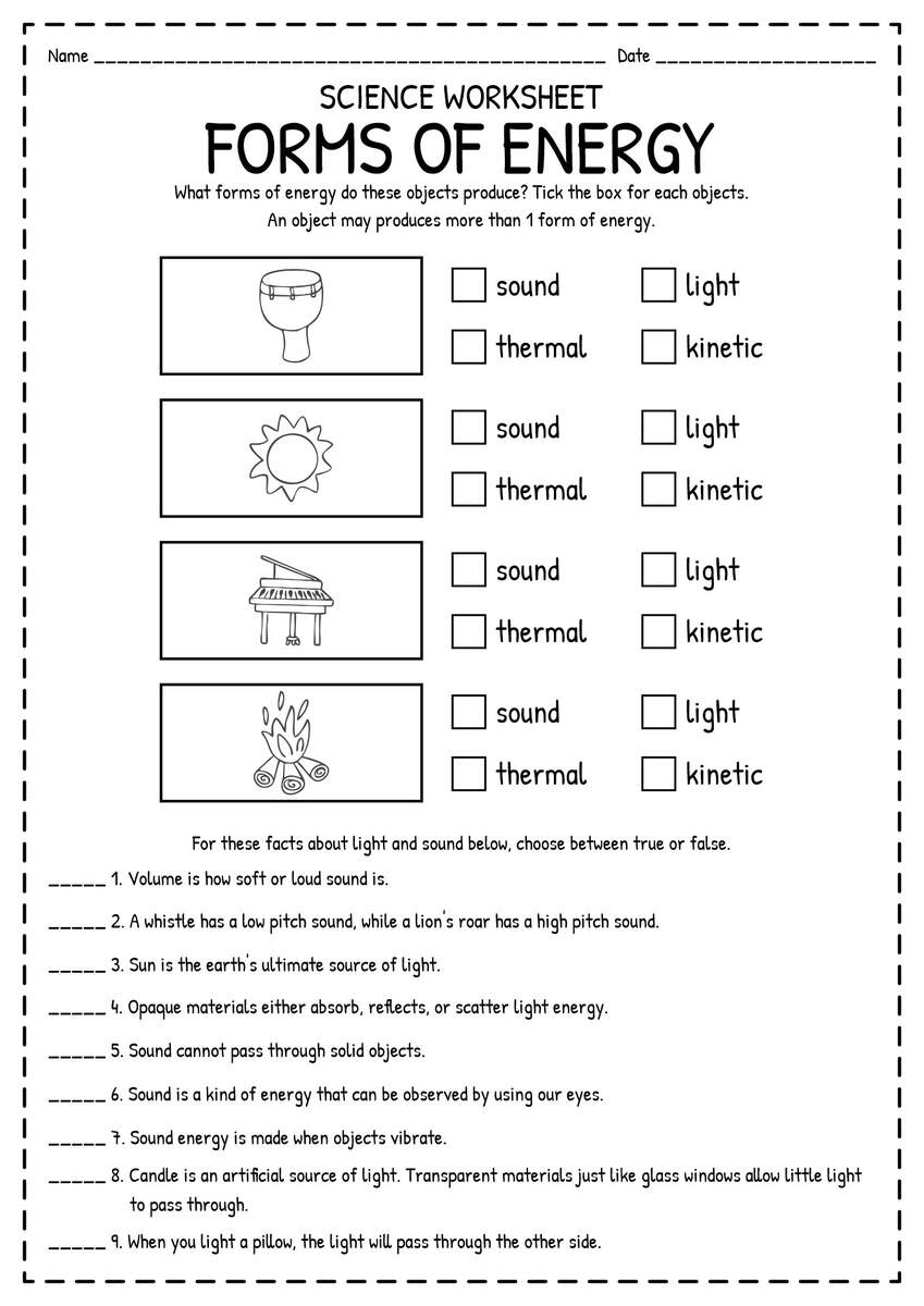 13 Science Worksheets Light And Sound Free PDF At Worksheeto 13 Science Worksheets Light And Sound Free PDF At Worksheeto
