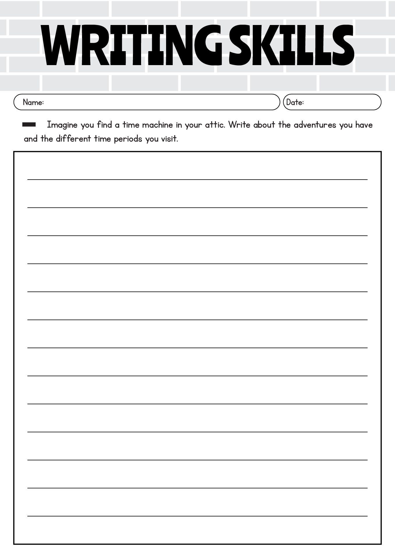Writing Worksheets For Creative Kids Free PDF Printables Worksheets Library