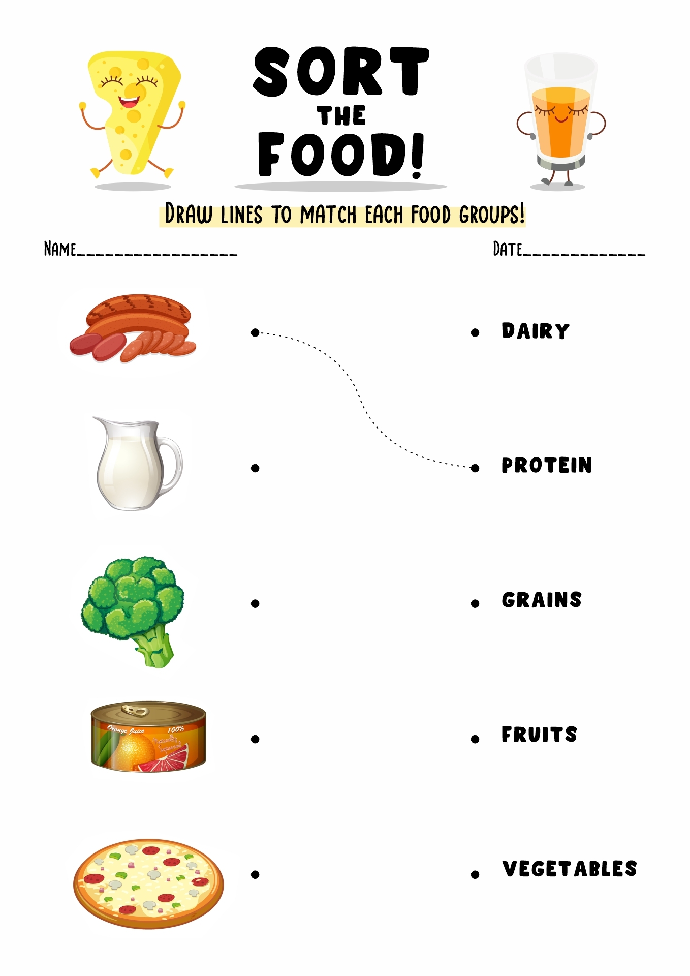 15 5 Food Groups Worksheet Free PDF At Worksheeto