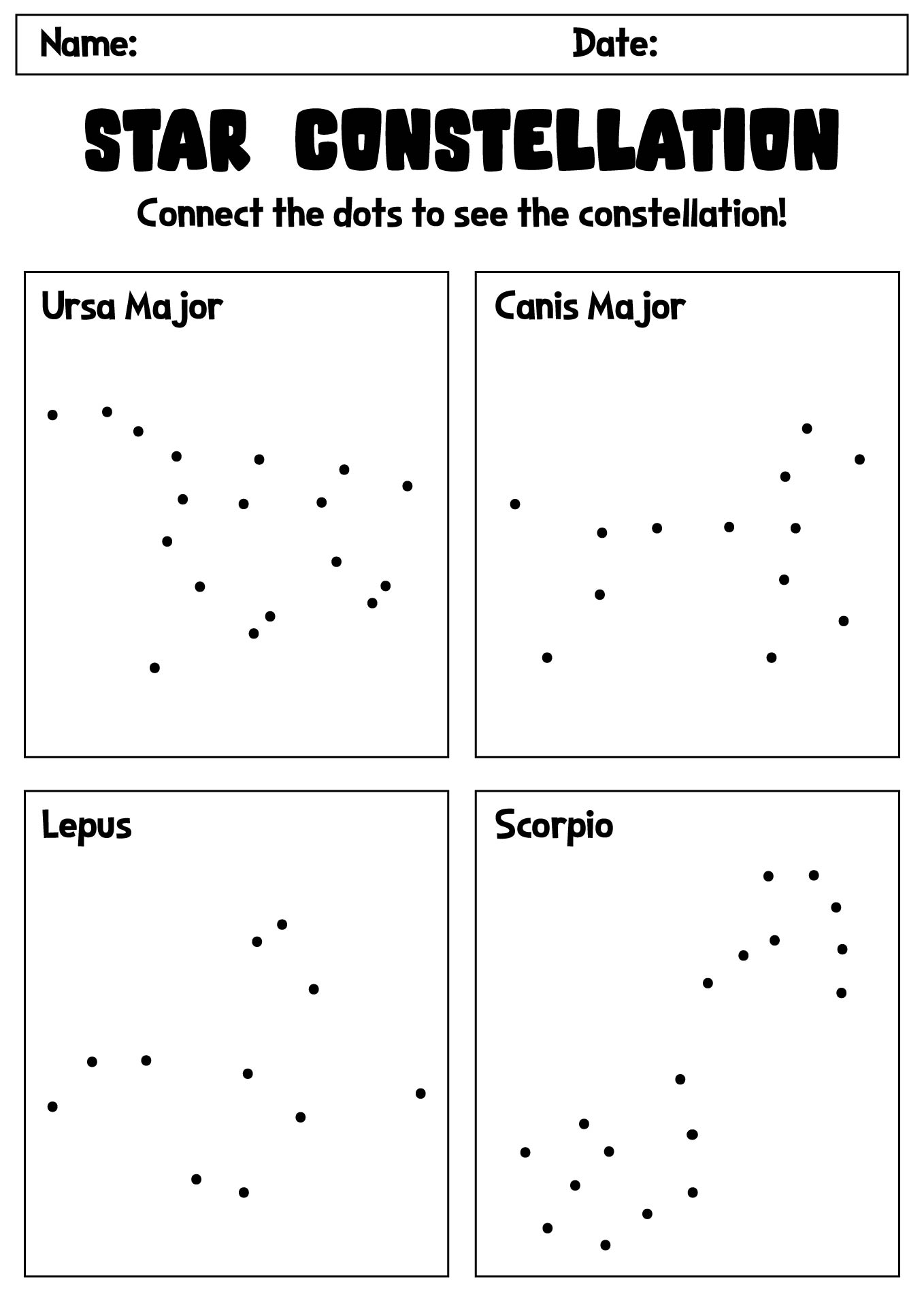 15 Constellation Connect The Dots Worksheet Free PDF At Worksheeto 15 Constellation Connect The Dots Worksheet Free PDF At Worksheeto