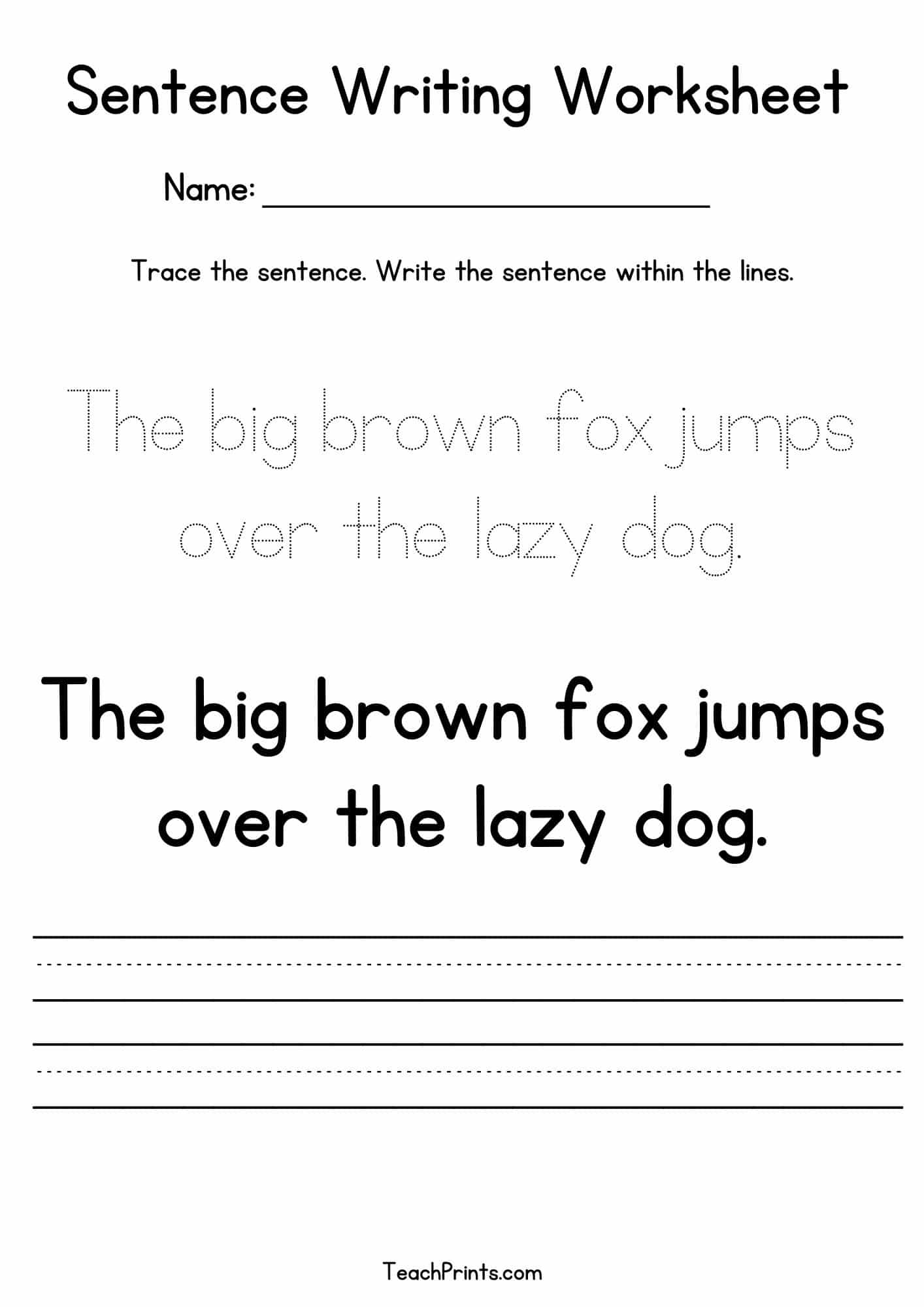 17 Sentence Practice Worksheets Free To Print Teach Prints 17 Sentence Practice Worksheets Free To Print Teach Prints