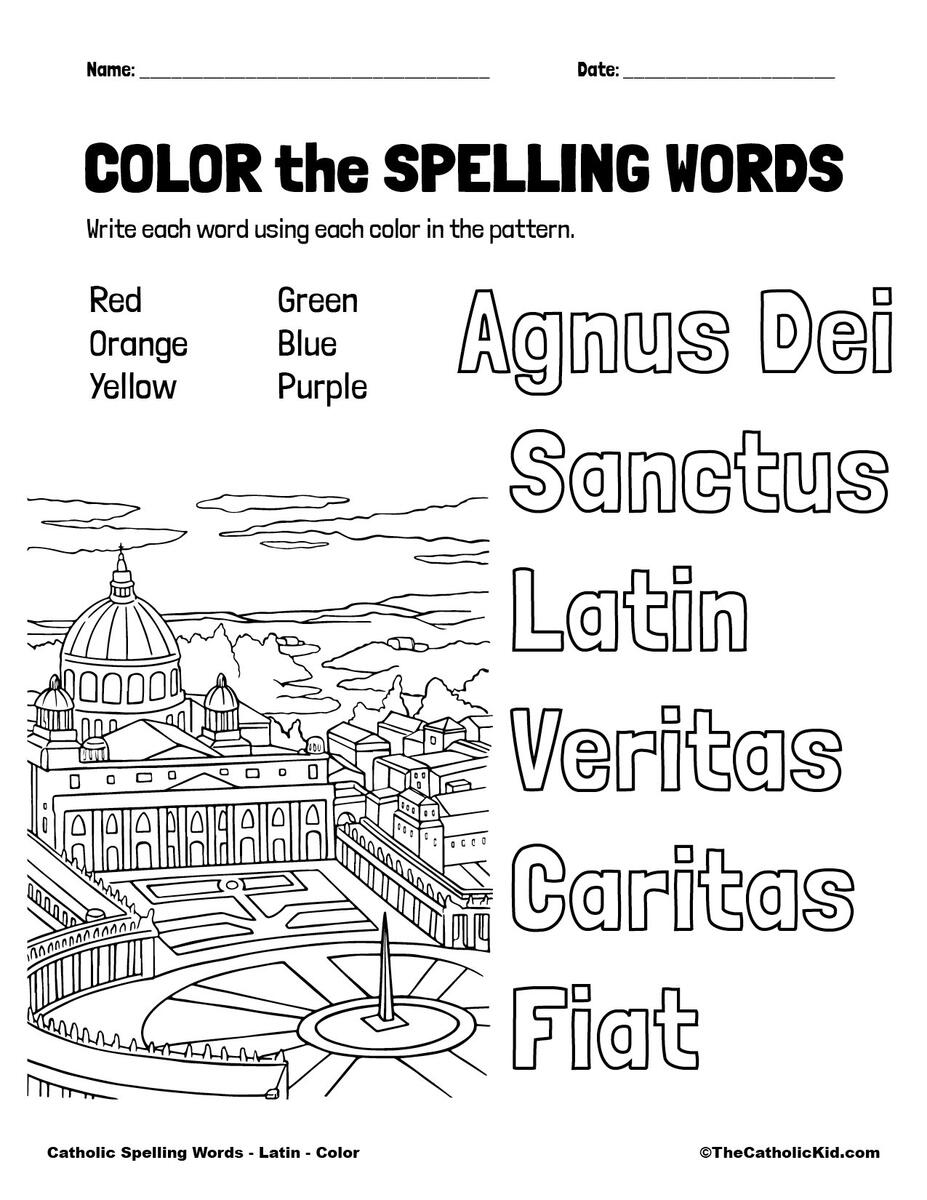 21 Catholic Coloring Page Free PDF Printables
