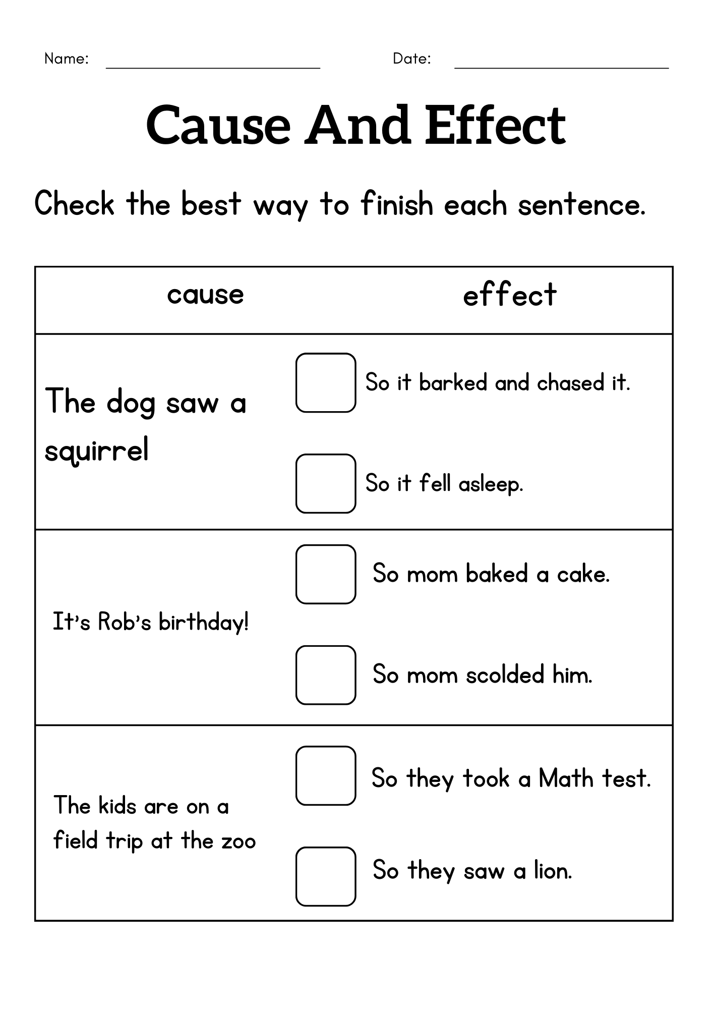 1st Grade Cause And Effect Worksheet Cause And Effect Activity Sheets For Kids Made By Teachers Cause And Effect Exercise For Grade 2 Worksheets Library