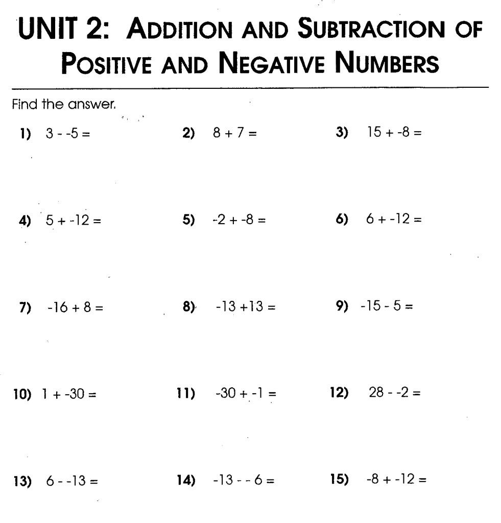 22 Math Integers Ideas Math Integers Integers Negative Numbers Adding And Subtracting Positive And Negative Numbers Practice Sheet B By Teach Simple