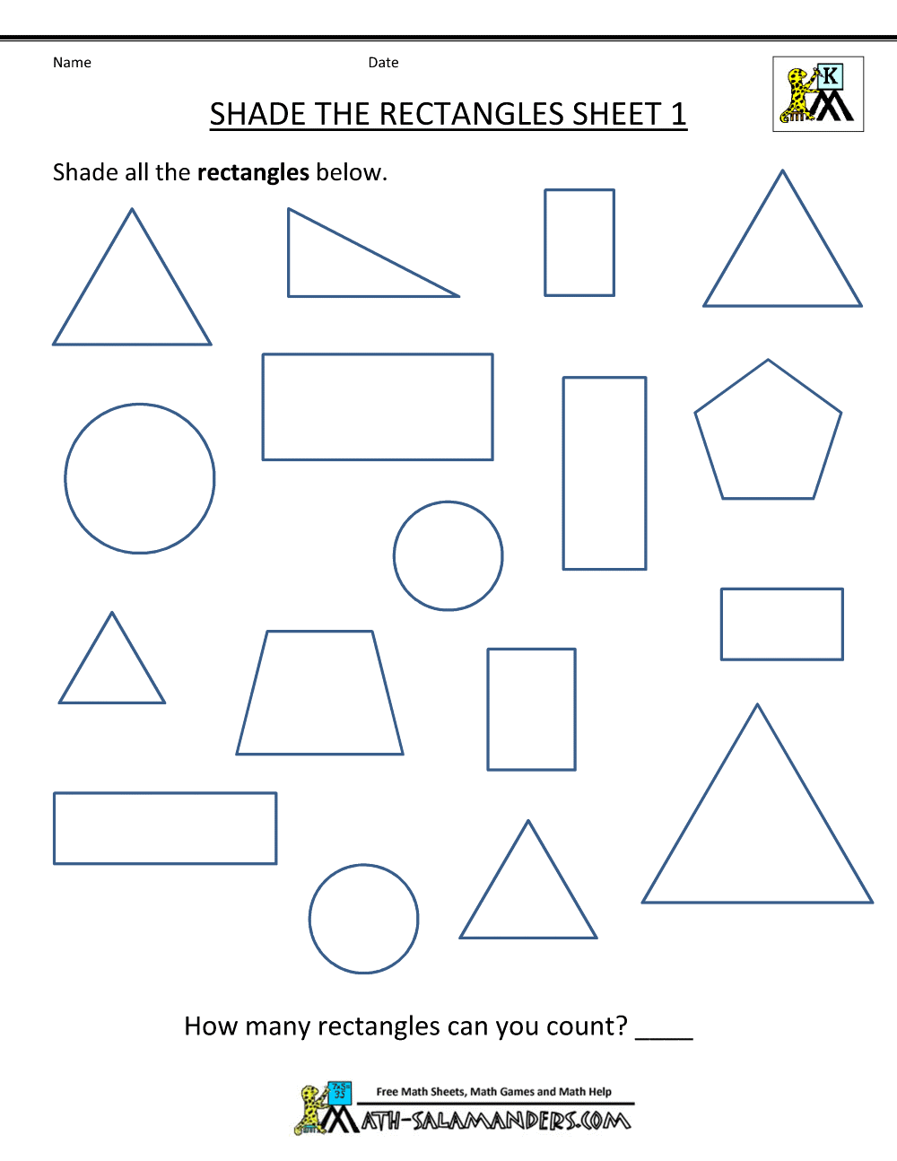 Free Printable 2d Shapes For Kids PDF For Preschool Child