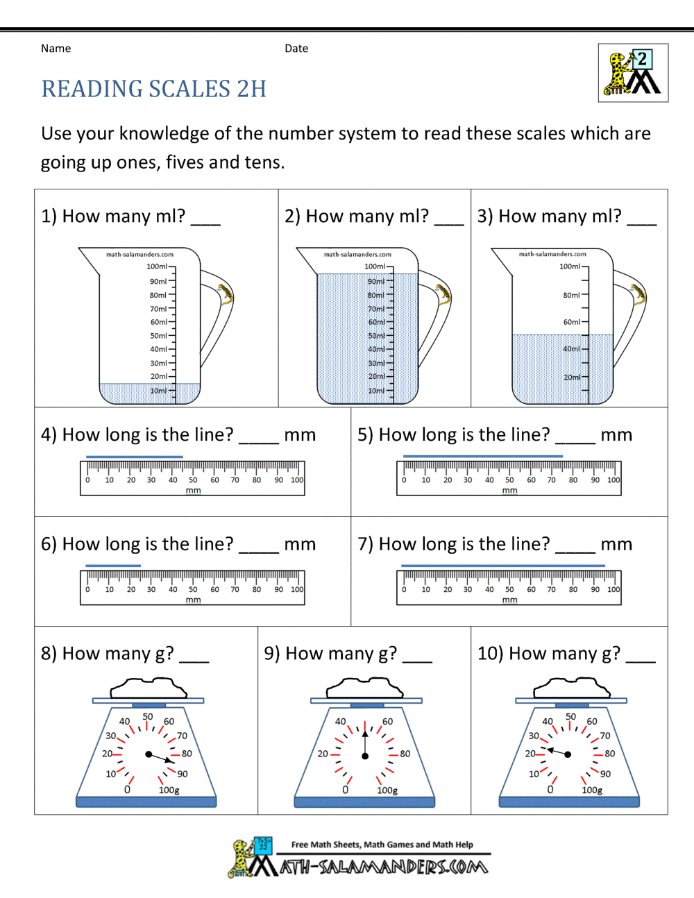 2nd Grade Measurement Worksheets Measurement Math Worksheets Measuring Length