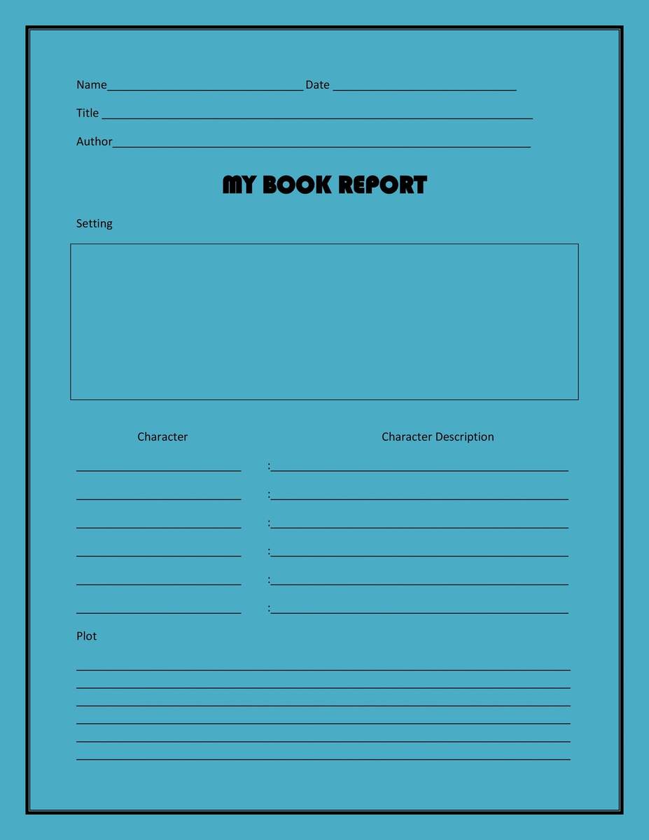 30 Book Report Templates Reading Worksheets 30 Book Report Templates Reading Worksheets