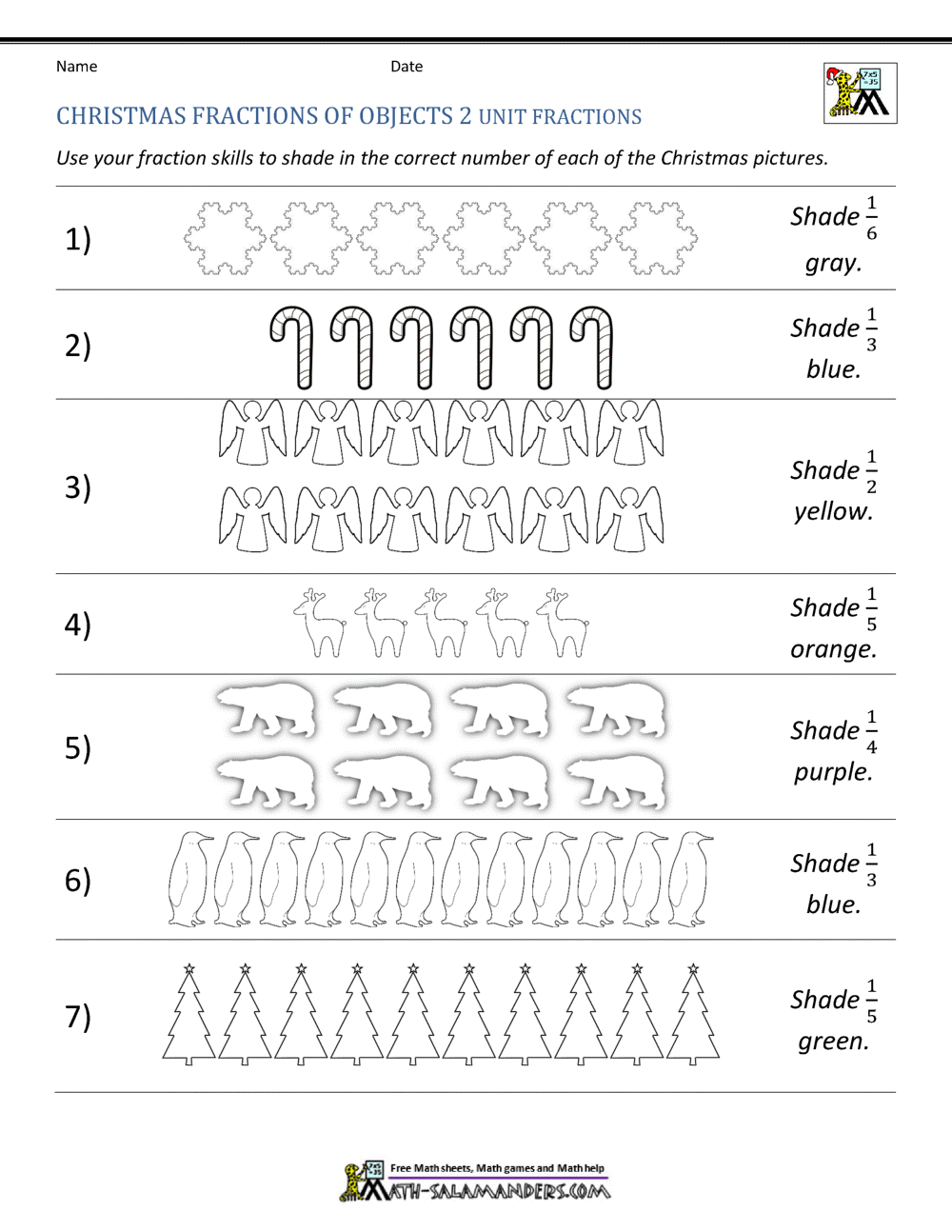 3rd Grade Christmas Math Worksheets
