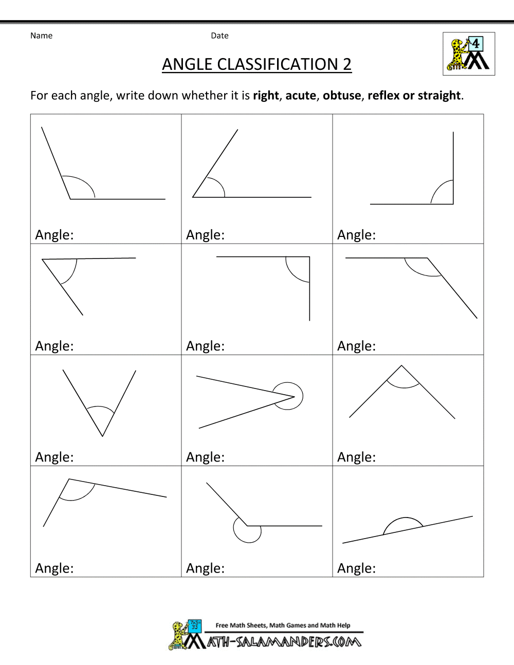 4th Grade Geometry Identify And Classify Triangles Worksheets K12 Math Worksheets