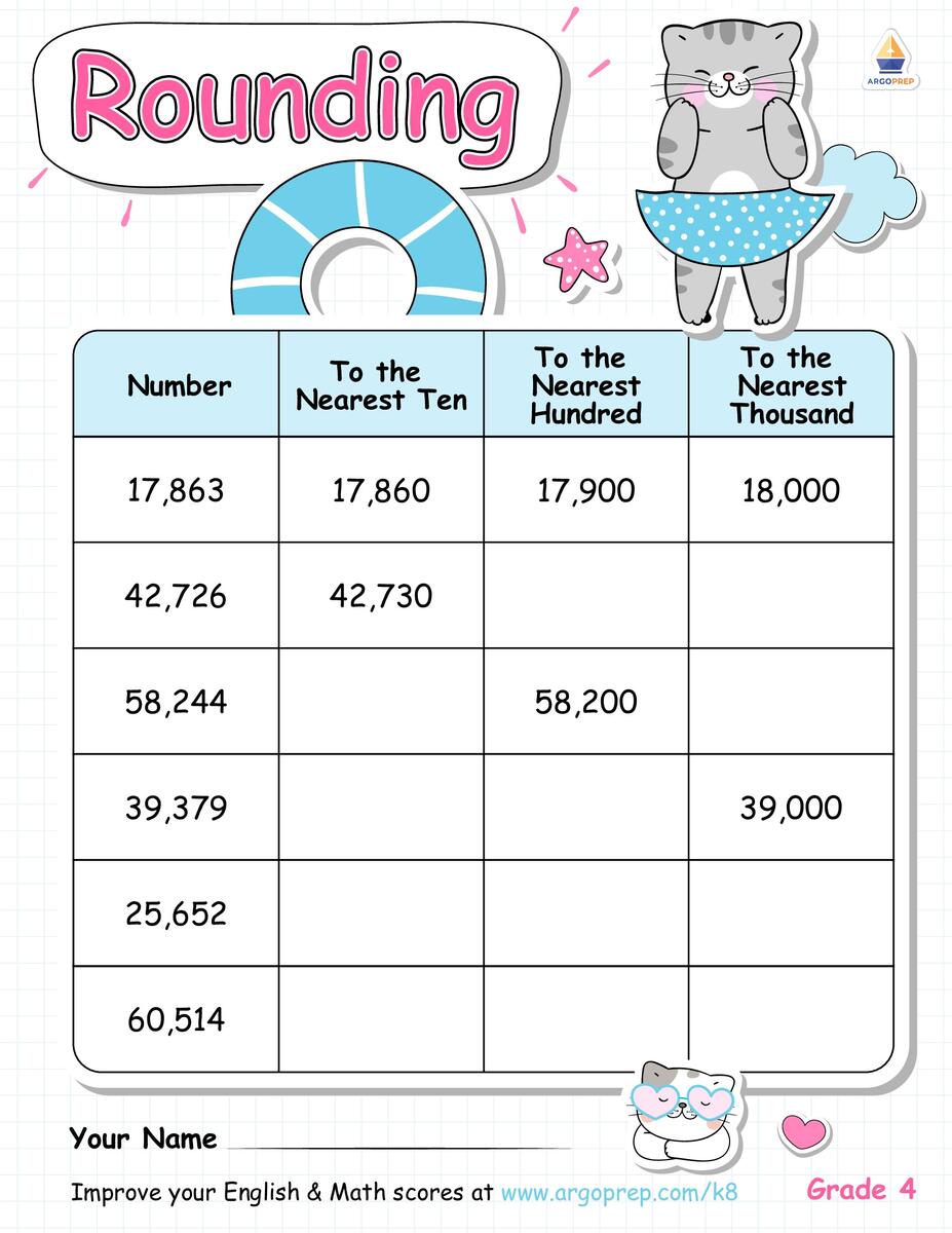 4th Grade Lines And Angles Rounding Numbers Worksheets For Free ArgoPrep
