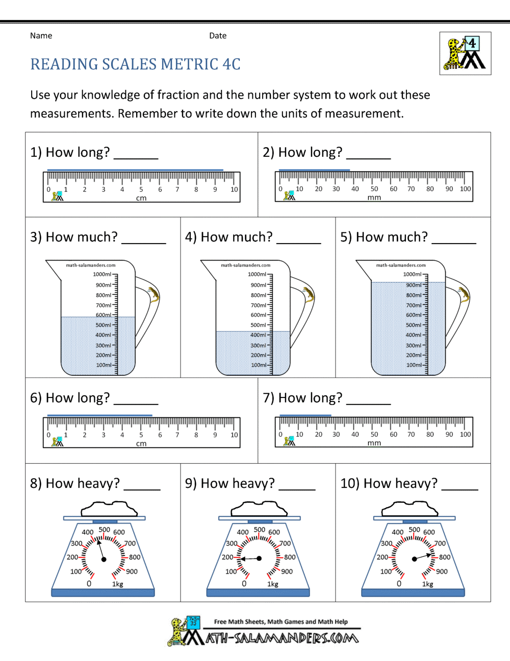 4th Grade Measurement Worksheets Worksheets Library 4th Grade Measurement Worksheets Worksheets Library