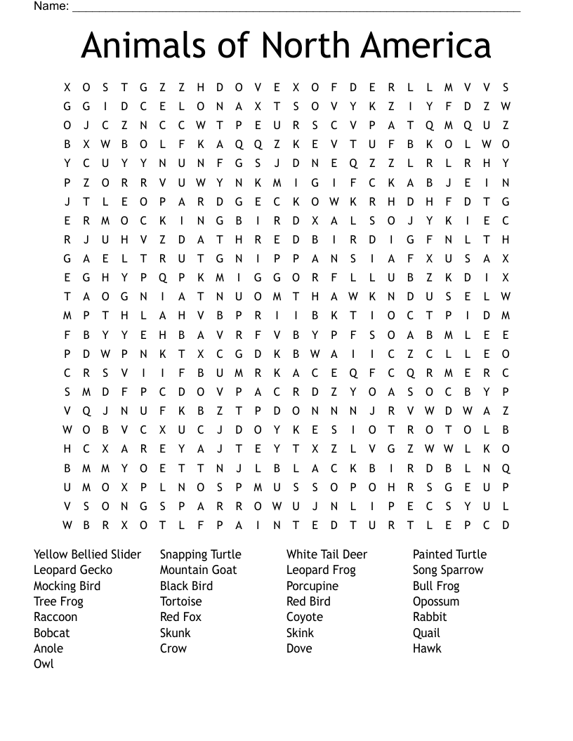 4th Grade Science Word Search WordMint