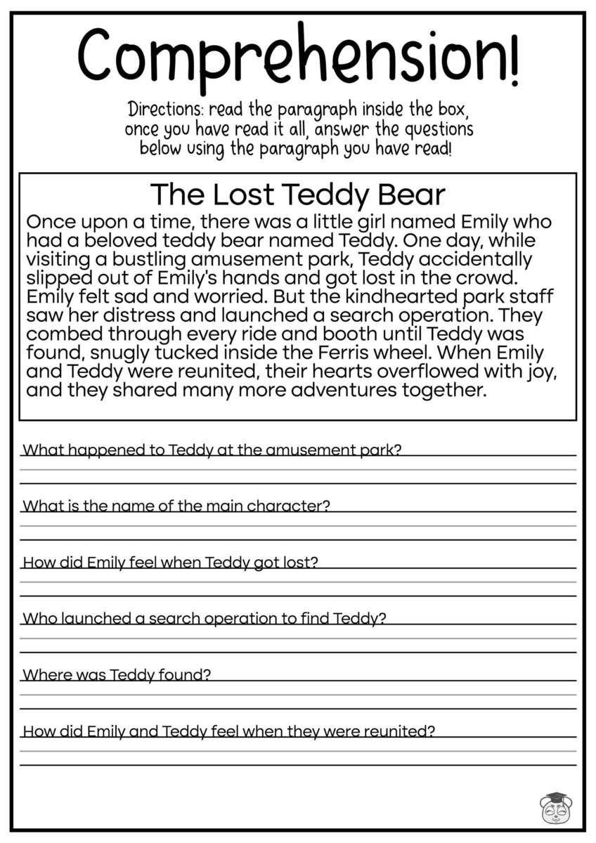 5 Printable Reading Comprehension English Worksheets Ages 4 7 KG1 To Grade 2 Etsy 5 Printable Reading Comprehension English Worksheets Ages 4 7 KG1 To Grade 2 Etsy