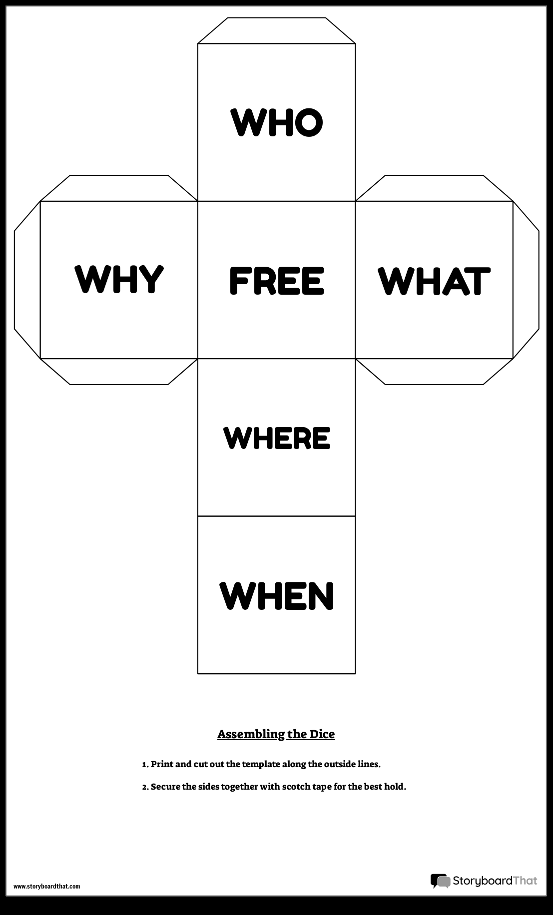 5 Ws Dice Storyboard By Lauren 5 Ws Dice Storyboard By Lauren