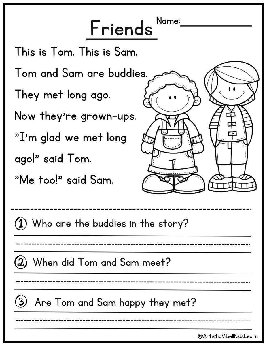 50 Kindergarten 1st Grade Reading Comprehension Passages Worksheets Sentences Reading Worksheet Fluency Worksheet English Learing Set 1 Etsy 50 Kindergarten 1st Grade Reading Comprehension Passages Worksheets Sentences Reading Worksheet Fluency Worksheet English Learing Set 1 Etsy