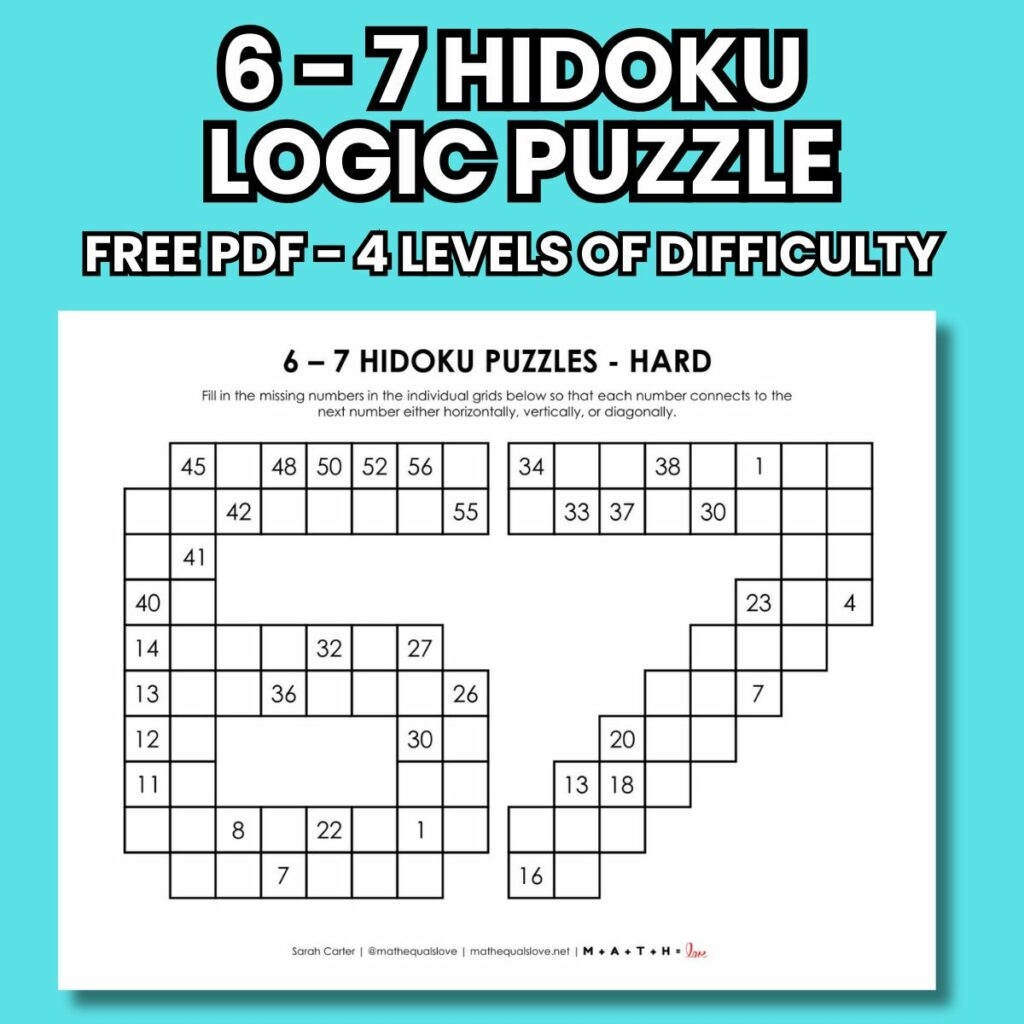 6 7 Puzzles And Activities Math Love 6 7 Puzzles And Activities Math Love