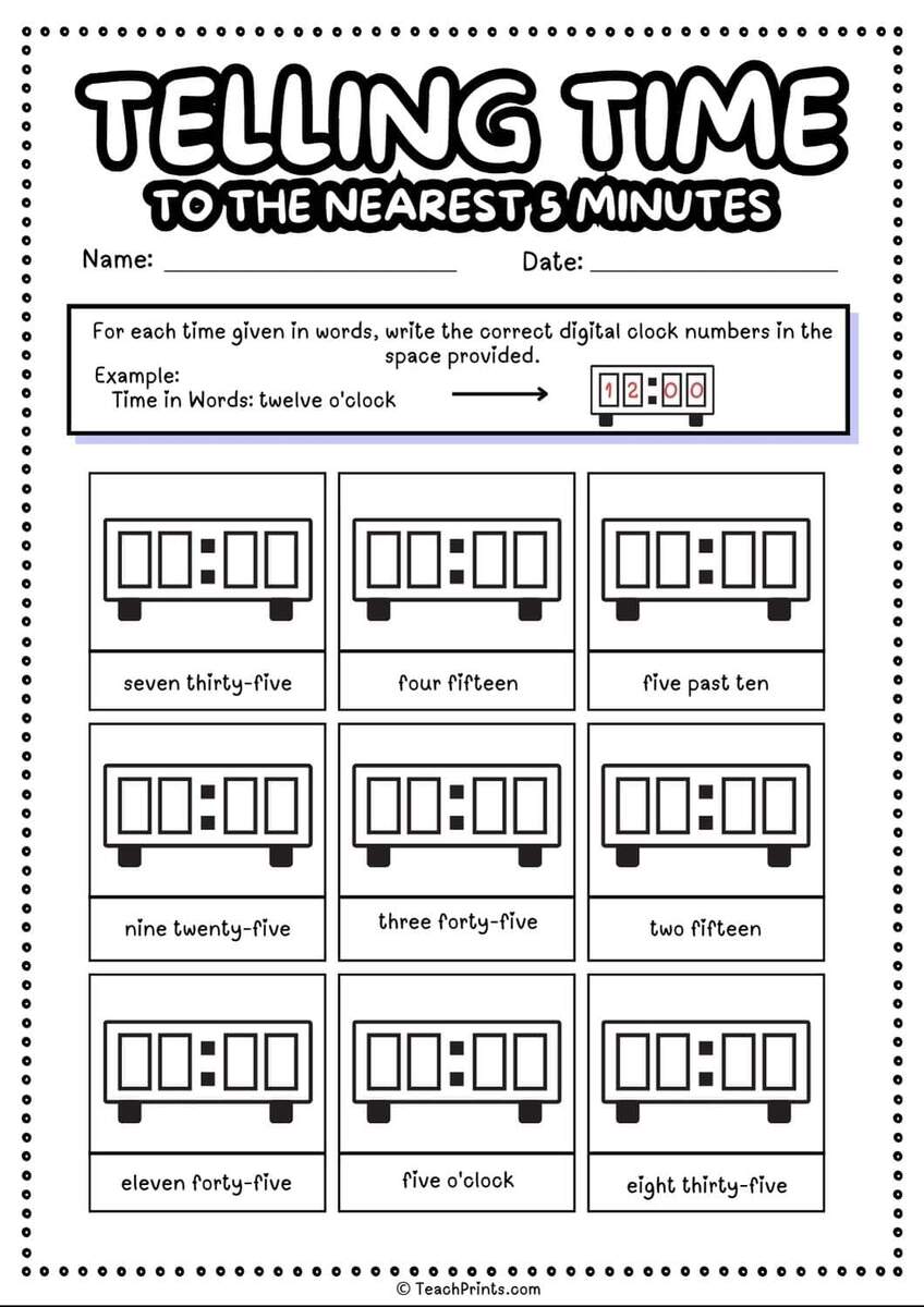 60 Free Telling Time Worksheets Teach Prints 60 Free Telling Time Worksheets Teach Prints