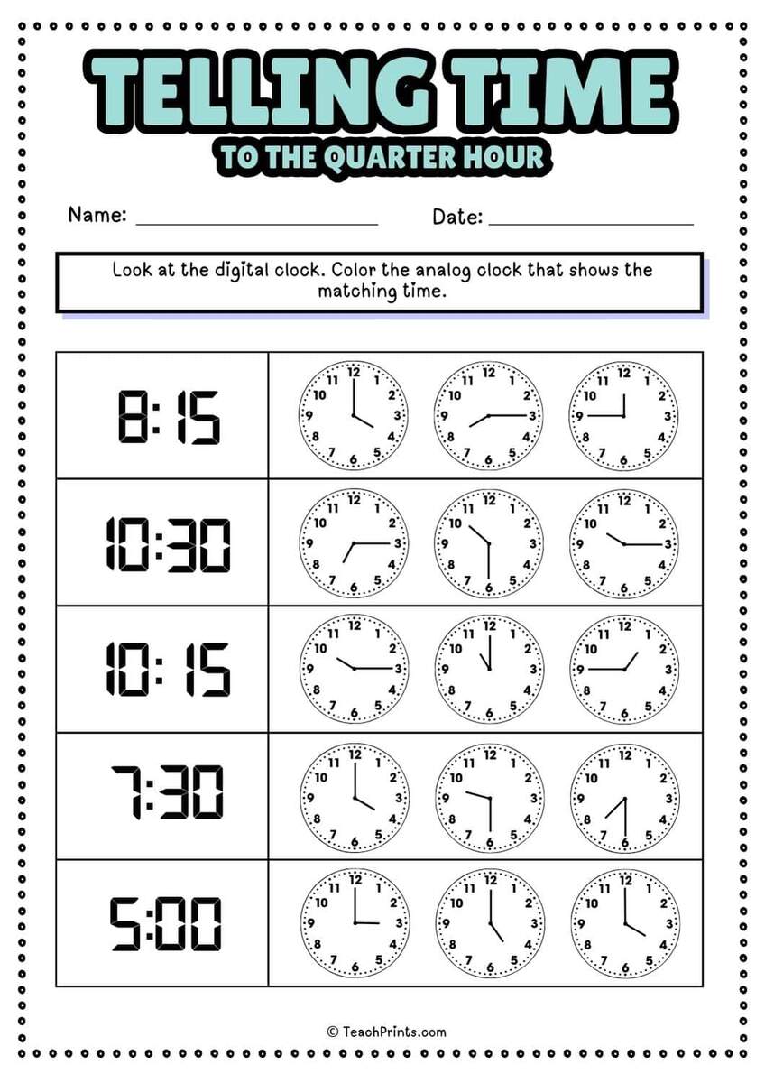 60 Free Telling Time Worksheets Teach Prints Free Printable Telling Time Worksheets Paper Trail Design