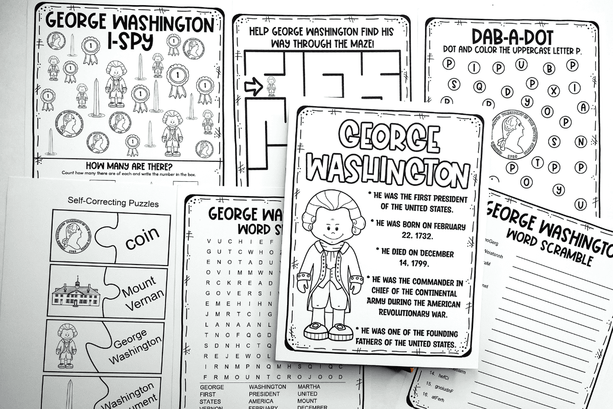 7 Free Printable George Washington Activities Free Printable George Washington Activity Pack 5 Fascinating Facts