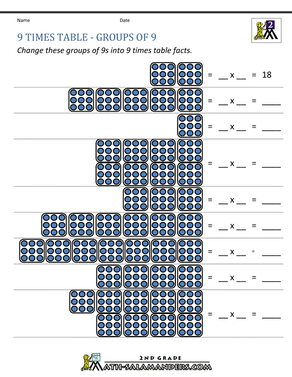 9 Times Table