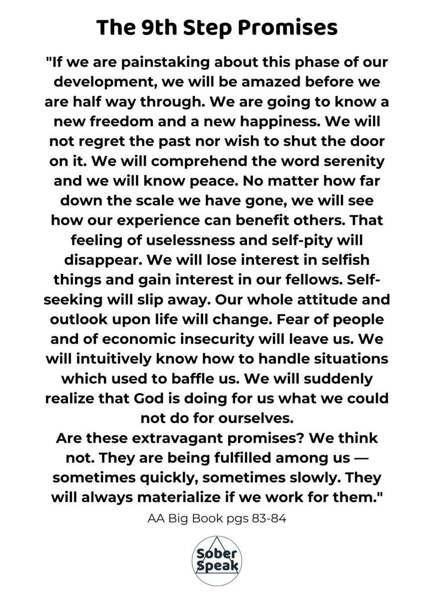 AA Promises Printable PDF Alcoholics Anonymous Sober Speak AA Promises Printable PDF Alcoholics Anonymous Sober Speak