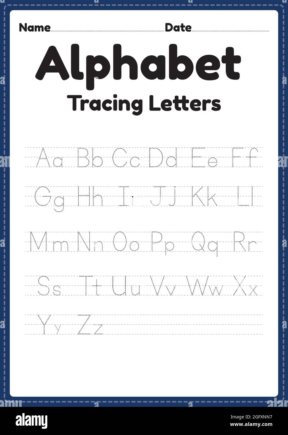 Abc Worksheet Of Tracing Alphabet Letters For Kindergarten And Preschool Kids For Handwriting Practice And Educational Activities In A Printable Page Stock Vector Image Art Alamy Alphabet Worksheet Tracing Letter For Kindergarten And Preschool Kids For Handwriting Practice And Educational Activities In A Printable Page Stock Vector Image Art Alamy
