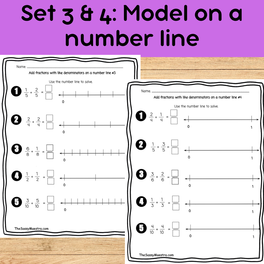 Add Fractions On A Number Line With Common Denominators For 4th Grade Made By Teachers Add Fractions On A Number Line With Common Denominators For 4th Grade Made By Teachers