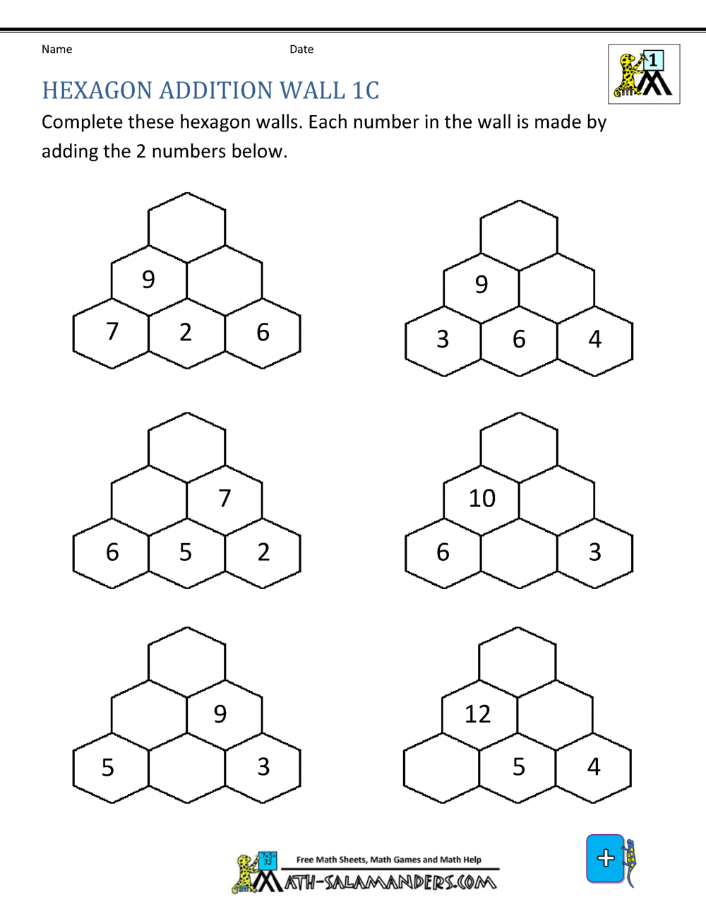 Addition Facts To 20 Worksheets