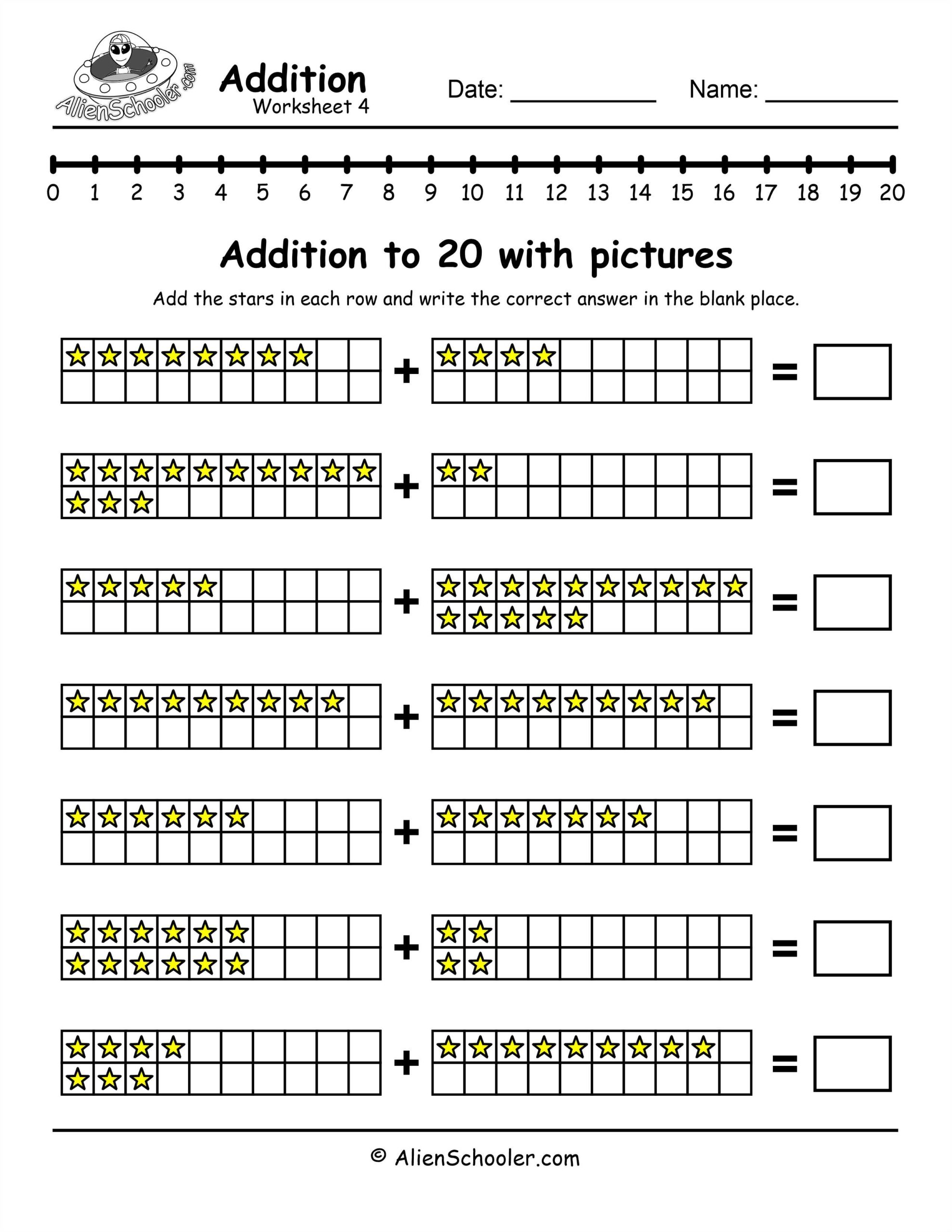 Addition Within 20 Worksheets Alien Schooler Addition Within 20 Worksheets Alien Schooler