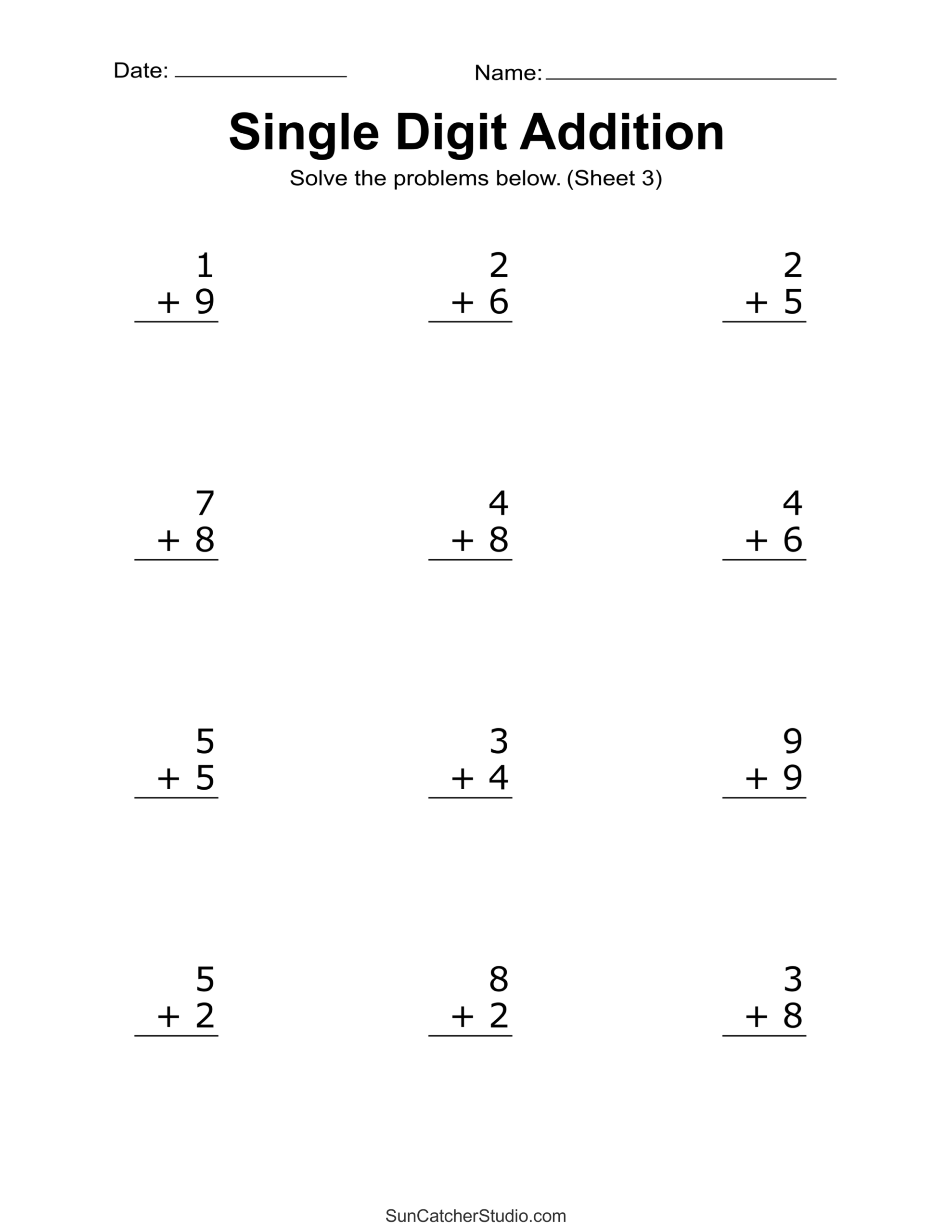 Free To Print And Edit Addition Worksheet Templates Canva