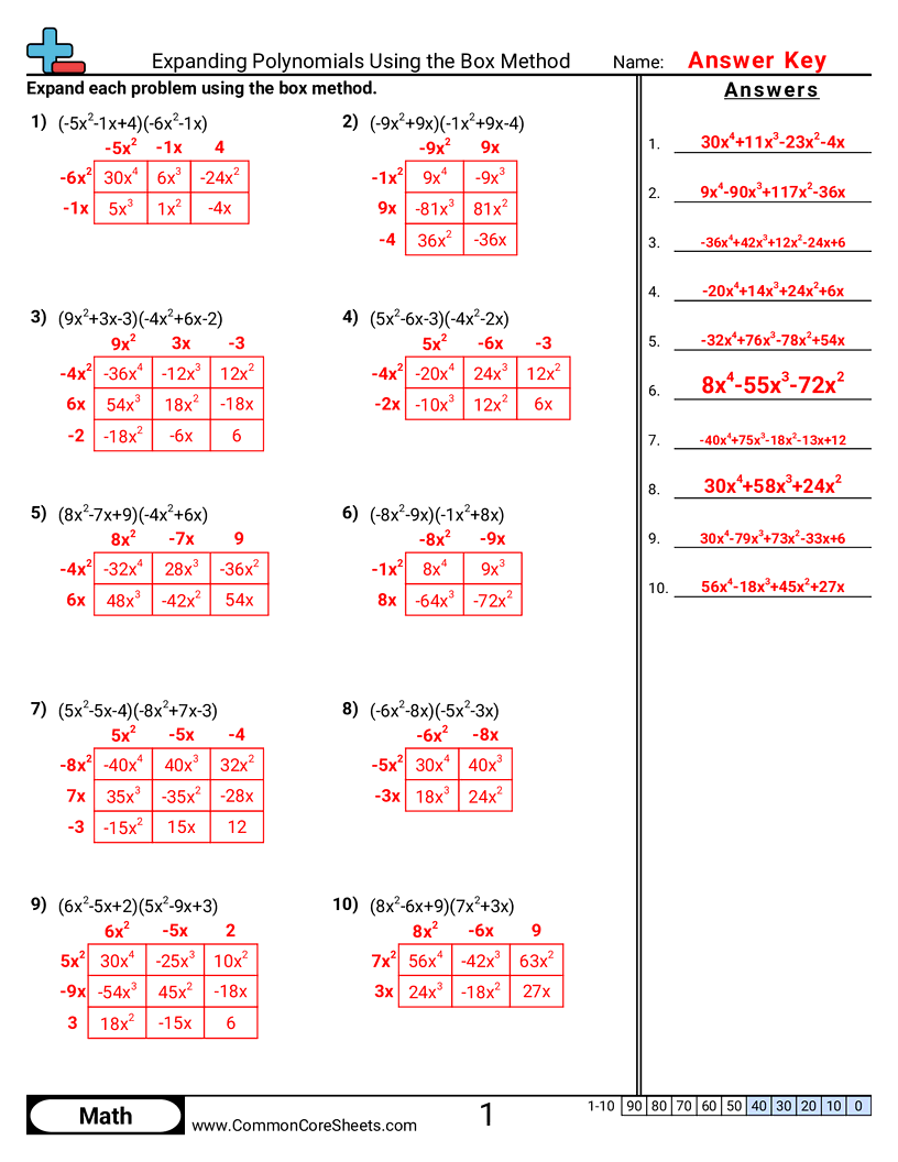 Algebra Worksheets Algebra Worksheets