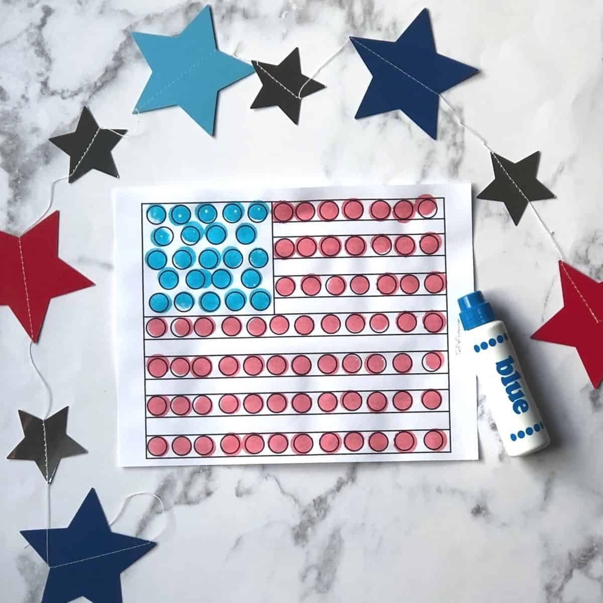 American Flag Dot Marker Printable Totally Free Instant Download American Flag Dot Marker Printable Totally Free Instant Download