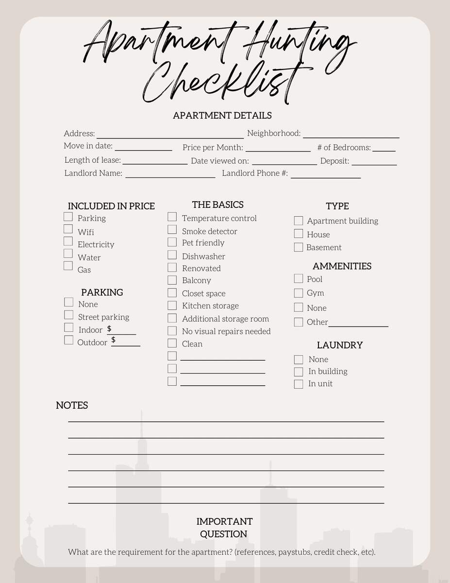 Independent Living Worksheet How To Find An Apartment 6 Pages Includes Hyperlinked Resources Etsy
