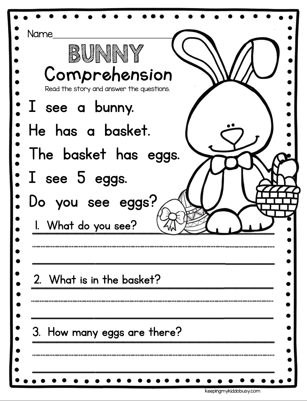 April In Kindergarten FREE WORKSHEETS Keeping My Kiddo Busy