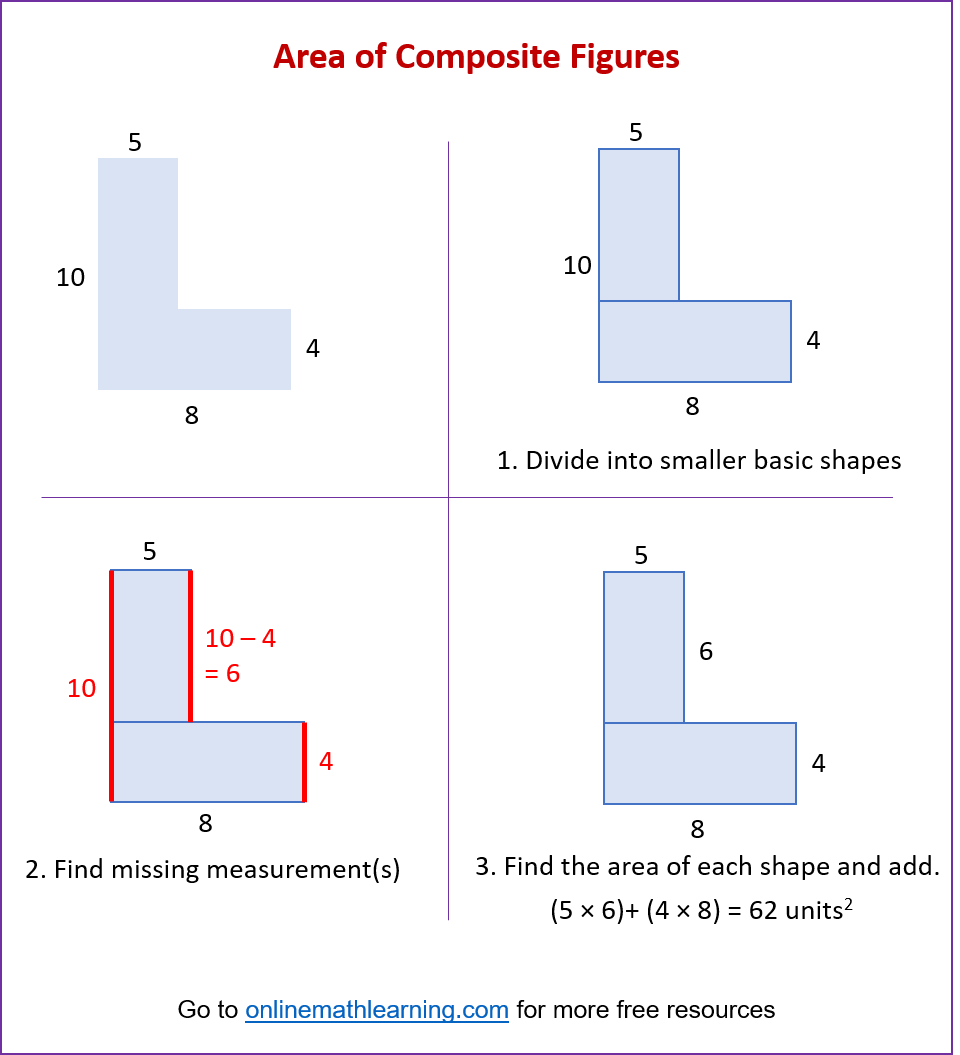 Area Of Composite Figures Rectangles Examples Solutions Videos Worksheets Activities Area Of Composite Figures Rectangles Examples Solutions Videos Worksheets Activities