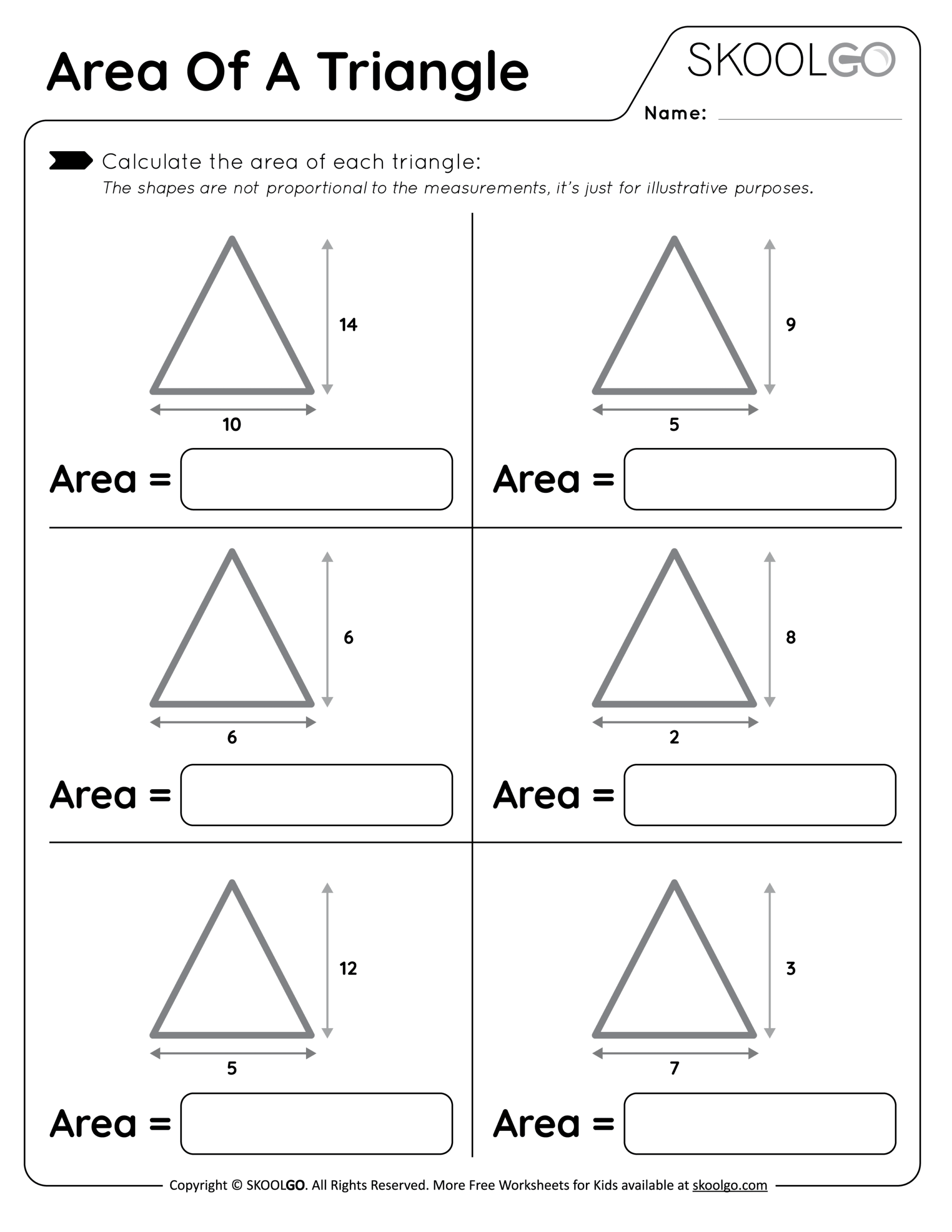 Area Of Triangles Worksheet Practice Problems And Solutions Area Of Triangles Worksheet Practice Problems And Solutions