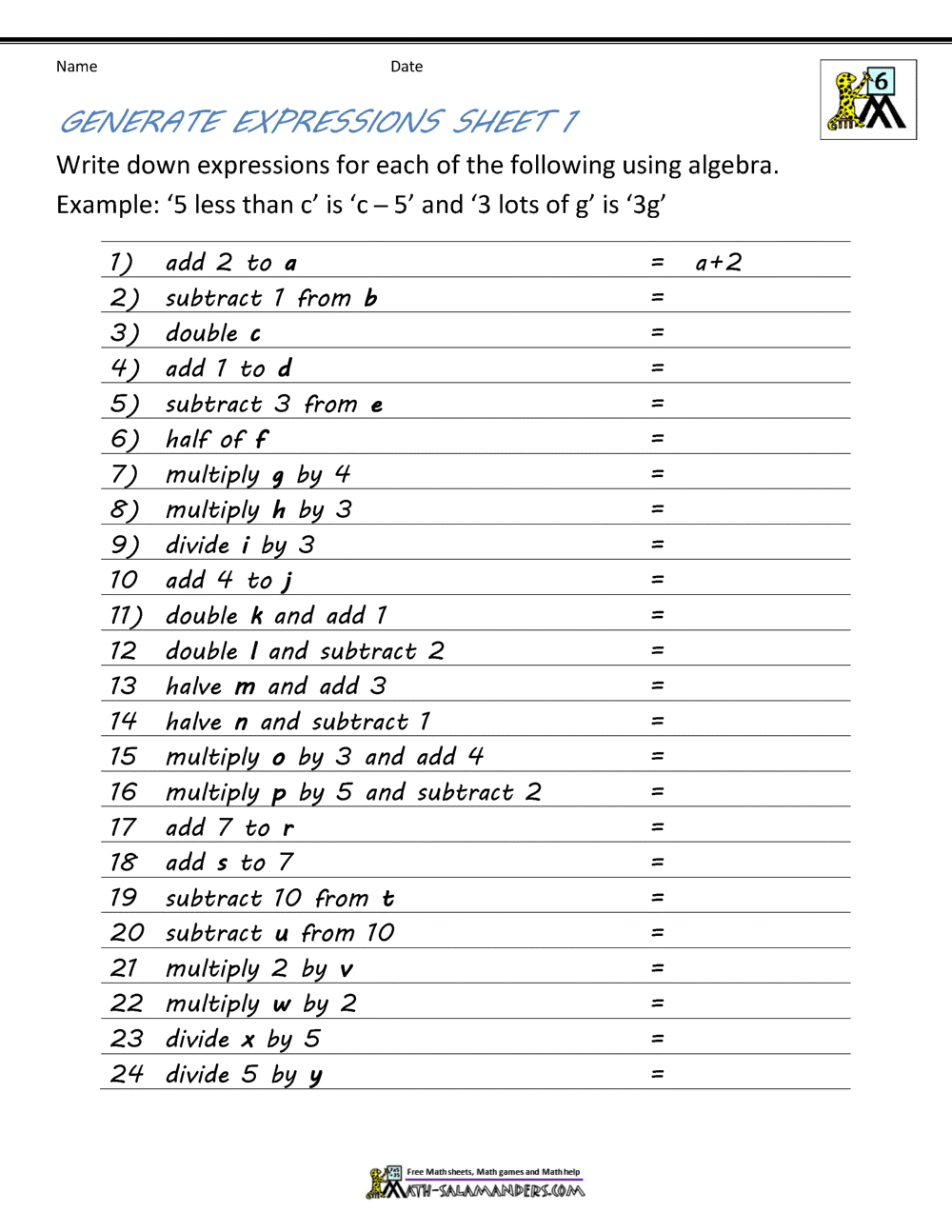 Basic Algebra Worksheets Solving Linear Equations B Worksheet PDF Printable Algebra Worksheet Cazoom Math