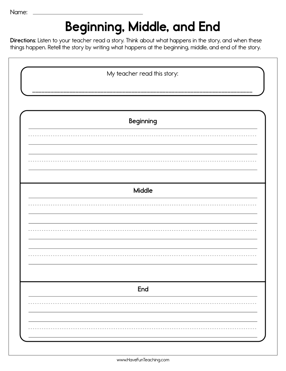 Beginning Middle And End Worksheet Have Fun Teaching Beginning Middle And End Worksheet Have Fun Teaching