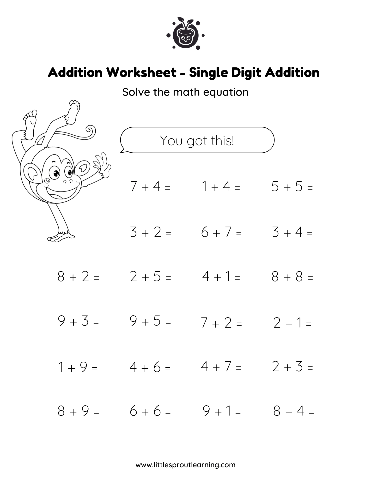 Best Grade 2 Addition Worksheets Little Sprout Art