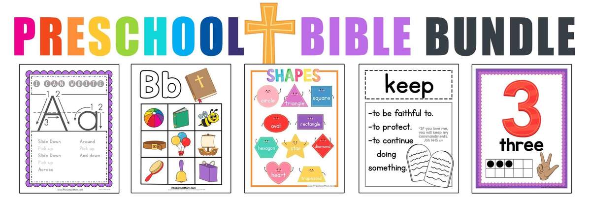 250 Bible Learning Worksheets Preschool Kindergarten PDF Digital Download Etsy