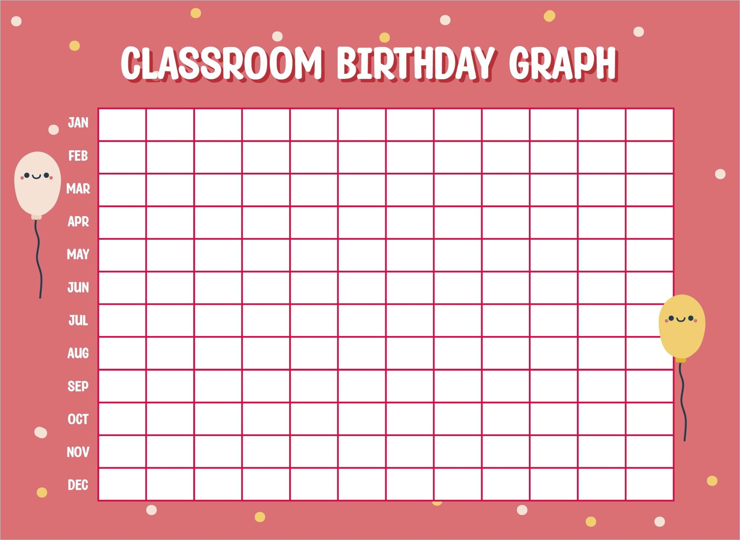 Birthday Bar Graph 12 Free PDF Printables Printablee Pastel Rainbow Class Birthday Chart EDITABLE Classful