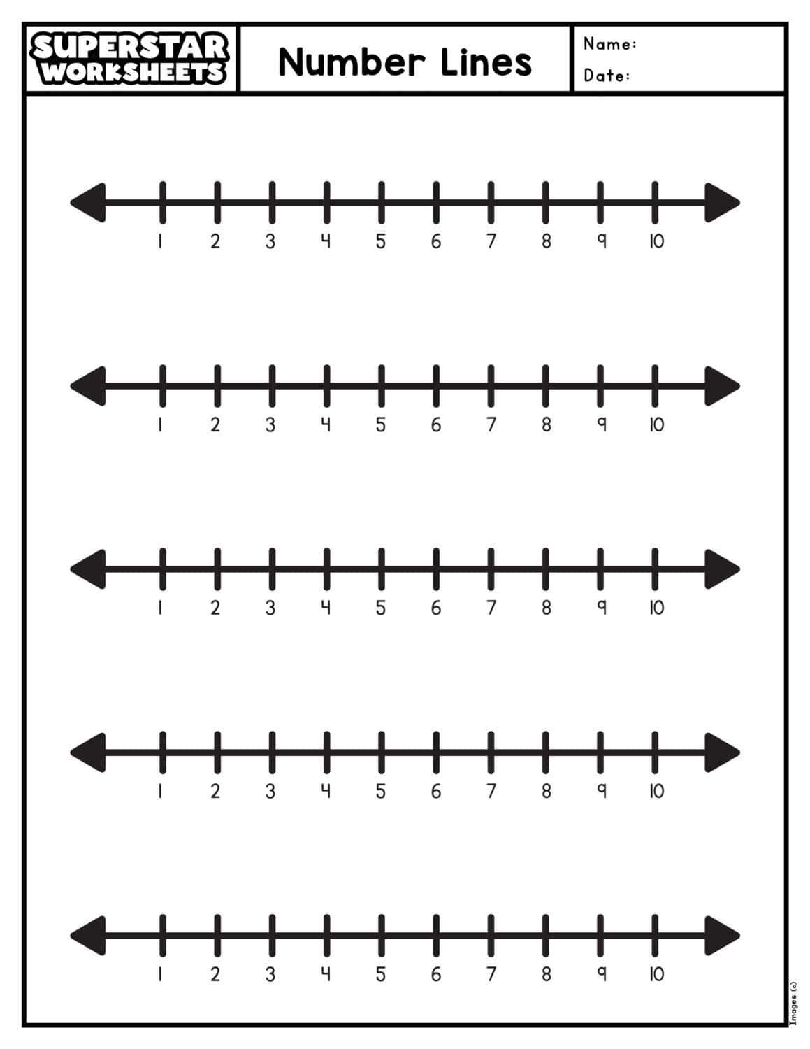 Blank Number Lines Free Printables Superstar Worksheets Storyboard That Free Line Plot Worksheets For Teachers
