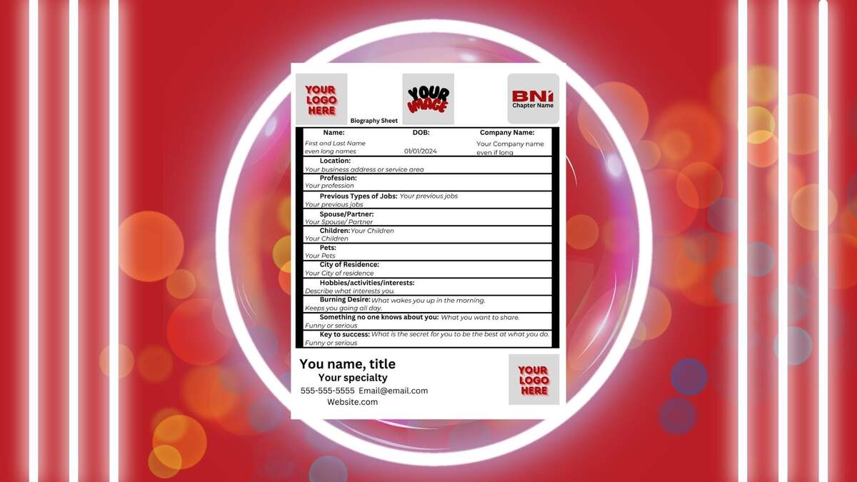 BNI Bio And GAINS Sheets Enhance Your BNI Member Profile Canva Template Etsy BNI Bio And GAINS Sheets Enhance Your BNI Member Profile Canva Template Etsy