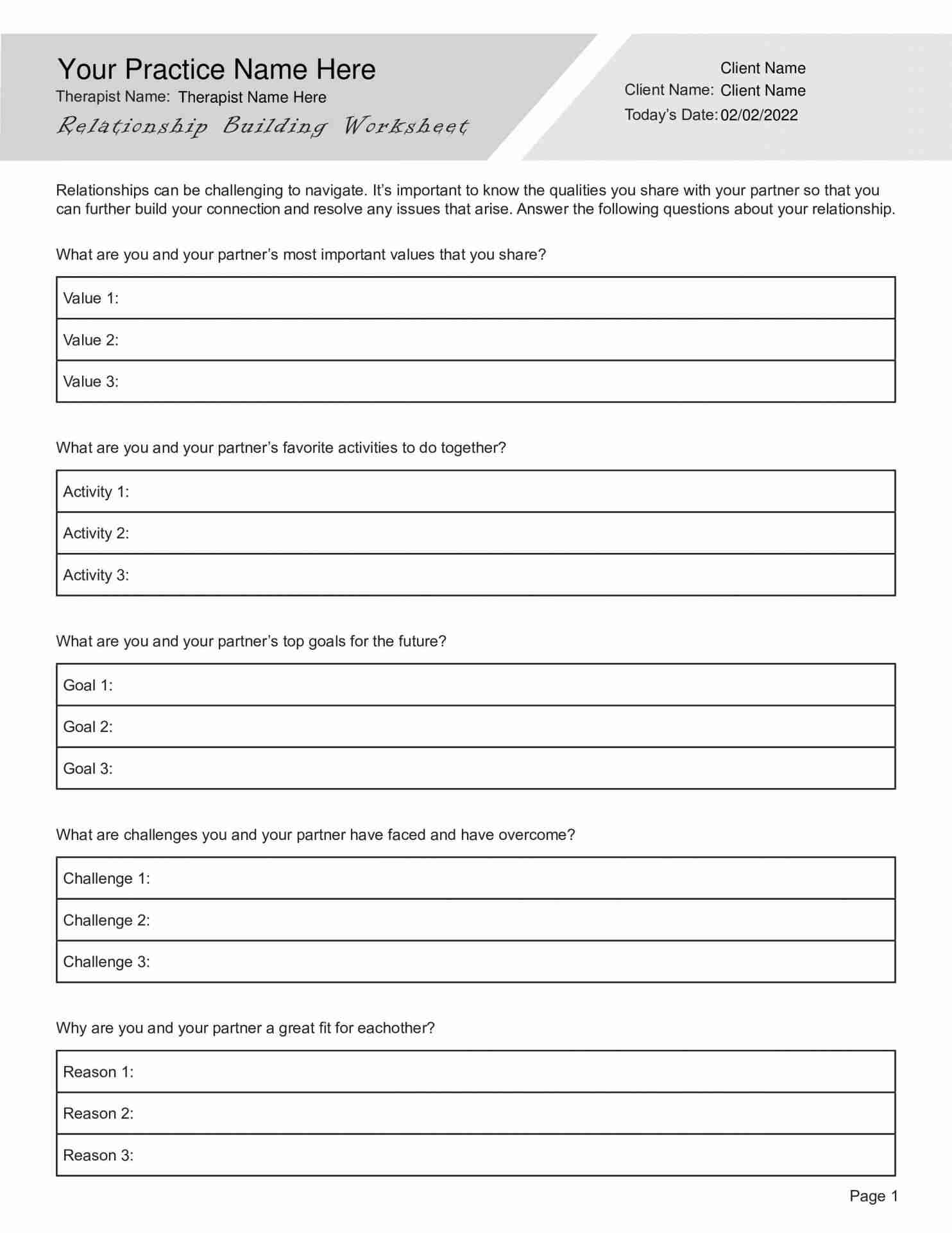 Boost Your Relationship With The Compromising Worksheet For Couples Therapy Saint Augustines University Boost Your Relationship With The Compromising Worksheet For Couples Therapy Saint Augustines University