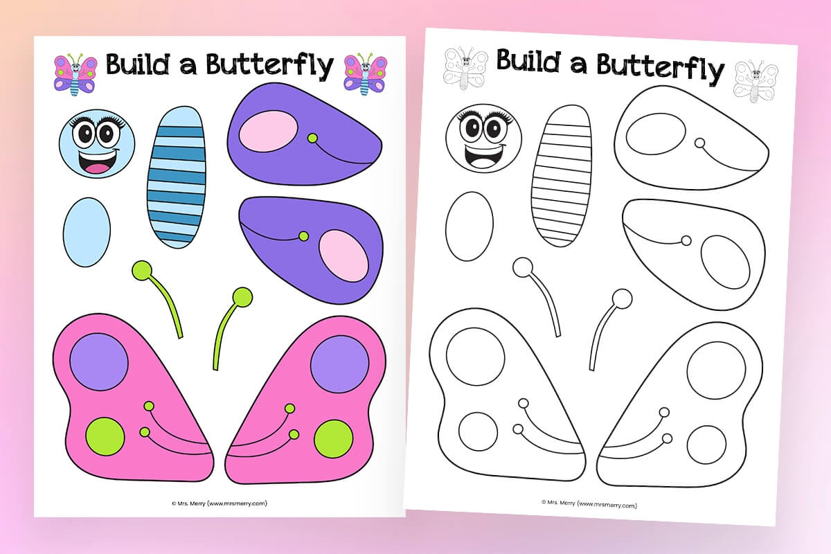 Butterfly Templates Make A Butterfly Free Printable Mrs Merry Butterfly Templates Make A Butterfly Free Printable Mrs Merry