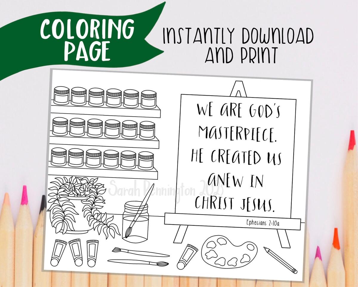 Buy God s Masterpiece Coloring Page Christian Art Activity printable Download Online In India Etsy