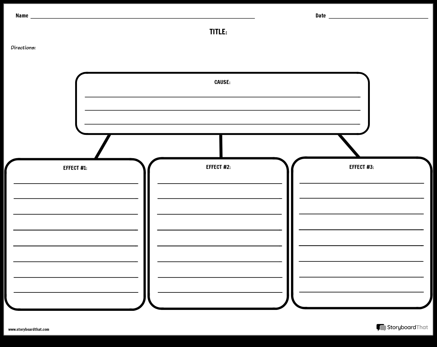 Cause Effect Worksheets By Storyboard That Free Templates