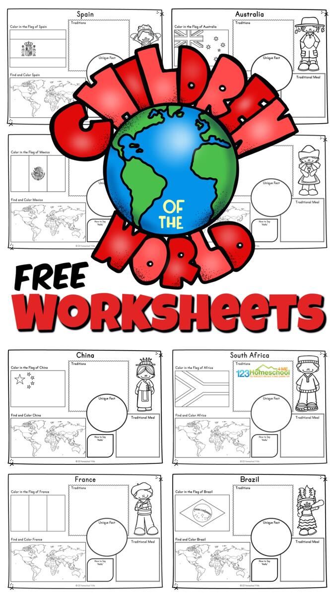 Children Around The World Worksheets 123 Homeschool 4 Me Children Around The World Worksheets 123 Homeschool 4 Me